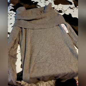 Pink Lily Long Sleeve Off The Shoulder Brown Short Dress